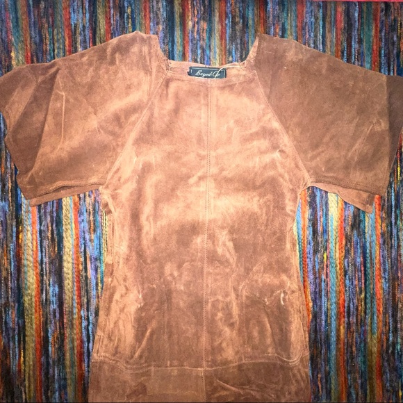 Made in Israel Full Suede Leather Garment by Beged-Or. - Picture 4 of 7